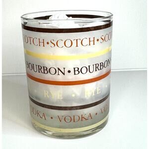 MCM Frosted Rocks Bar Glass - Vodka, Bourbon, Gin, Scotch, Rye 12 Ounces